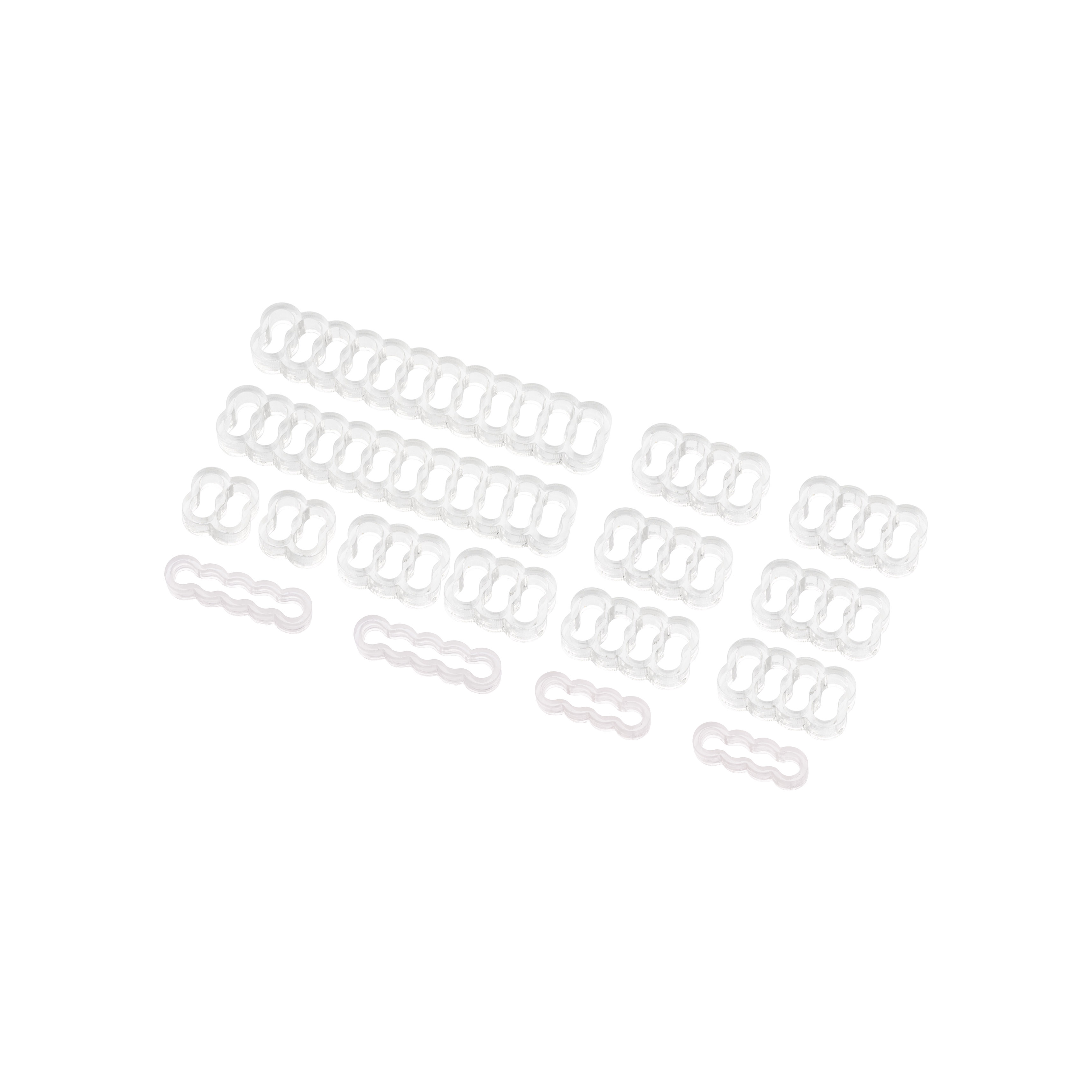 MOD-ONE Standard Cable Comb Kit, 16 Piece, Closed, Clear